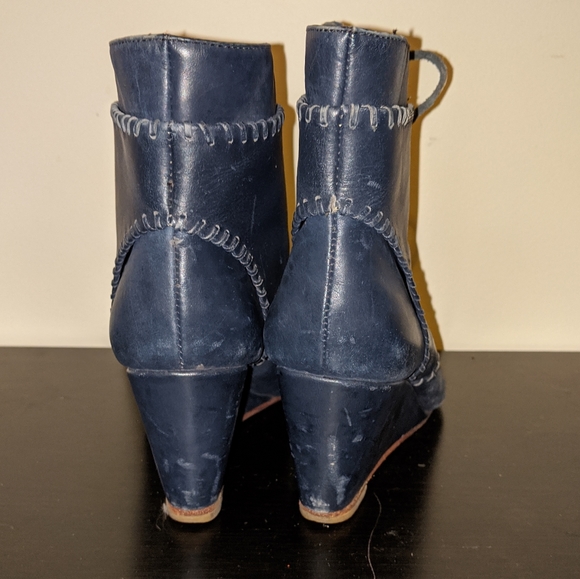 Rachel Comey Navy Wedge Booties - 8.5 - Picture 7 of 8